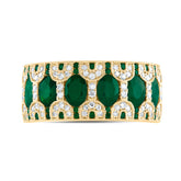 1/3CTW-DIA ANA M 1 7/8CTW OV-EM, 1/6CTW RD-EM NAT GEM RING